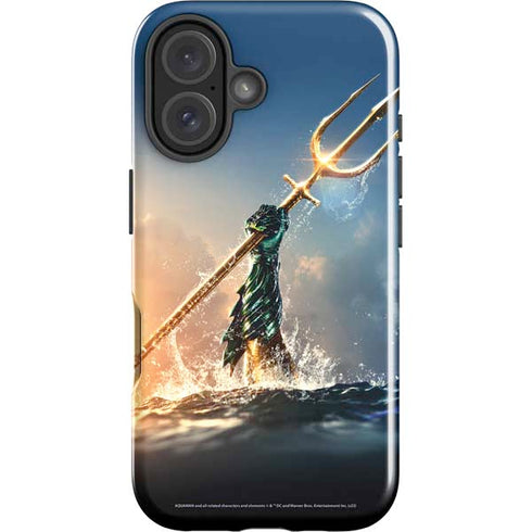 DC Comics Aquaman Movie Poster Trident iPhone 16 Plus Impact Case
